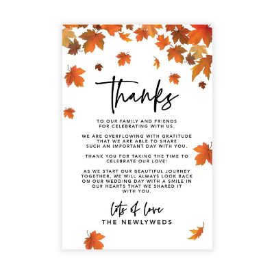 Autumn Maple Leaves TY Card 4x6IN 56PC Image 1