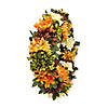 Autumn Orange and Green Chrysanthemum Artificial Thanksgiving Wreath - 19.5-Inch  Unlit Image 1