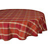 Autumn Spice Plaid  Tablecloth 70 Round Image 1