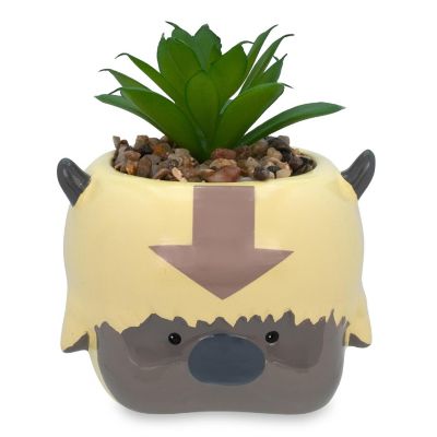 Avatar: The Last Airbender Appa 6-Inch Ceramic Planter With Artificial Succulent Image 1