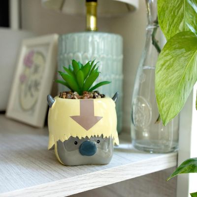 Avatar: The Last Airbender Appa 6-Inch Ceramic Planter With Artificial Succulent Image 3