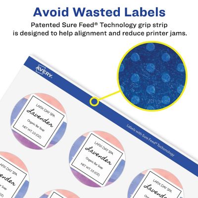 Avery Glossy Clear Round Labels, 1.75" diameter, 2,000 Labels ...