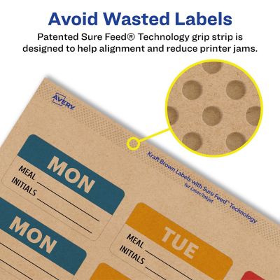 Avery Kraft Brown Rectangle Labels, .75" x 2.25", 1,500 Labels