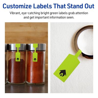 Avery Printable Barbell Labels, Bright Green, 0.5" x 2.5", 3,600ct ...