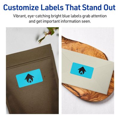 Avery Printable Rectangle Labels, Bright Blue, 1.5" x 2.75", 800ct ...