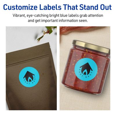 Avery Printable Round Labels, Bright Blue, 1.5" Diameter, 1,600ct ...