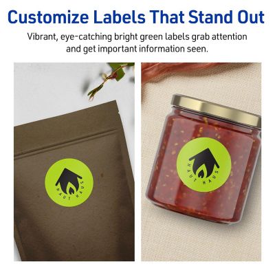 Avery Printable Round Labels, Bright Green, 2" Diameter, 960ct ...