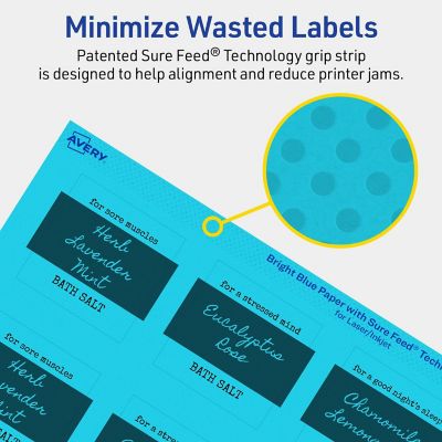 Avery Printable Square Labels, Bright Blue, 2" x 2", 960ct | Oriental ...