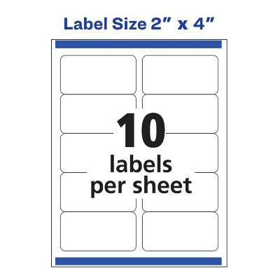 Avery Shipping Labels, Sure Feed Technology, Permanent Adhesive, 2