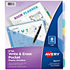 Avery Write &amp; Erase Pocket Plastic Dividers, 8-Tab Set, Multicolor, 3 Sets Image 1