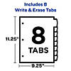 Avery Write &amp; Erase Pocket Plastic Dividers, 8-Tab Set, Multicolor, 3 Sets Image 4