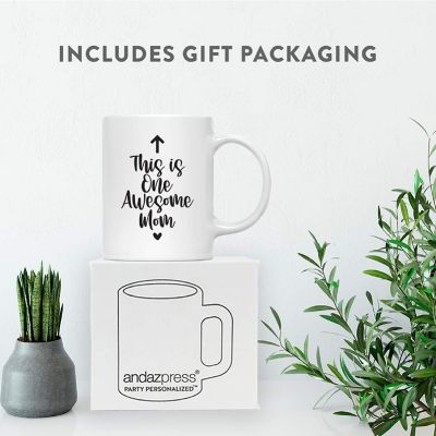 Awesome Mom Up Arrow Ceramic Mug Image 2