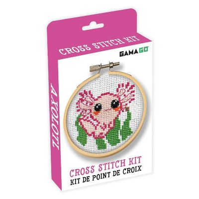 Axolotl Cross Stitch Embroidery Kit Image 1