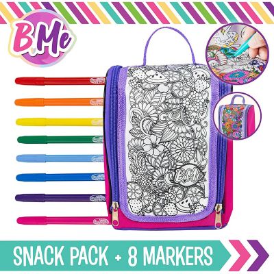 B Me DIY Snack Pack - Color Your Own Lunch Bag & Water Bottle for Kids Image 2
