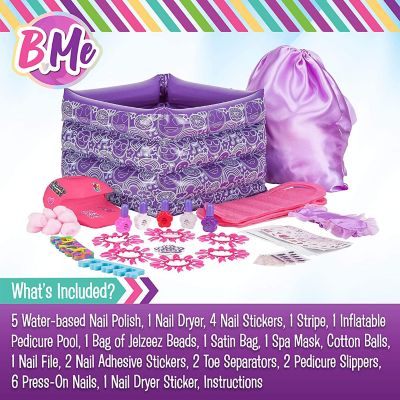 B Me My Spa Experience &#8211; Ultimate Kids Spa Kit with Nail Polish, Nail Dryer, Stickers & More Image 3