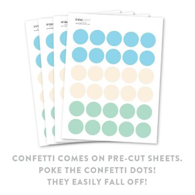 Baby Blue Ivory Mint Confetti, 180-Pack Image 1