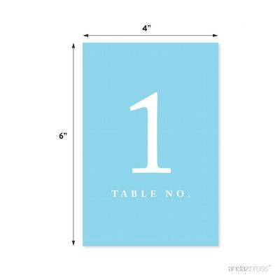 Baby Blue Table Numbers 1 20 Image 1