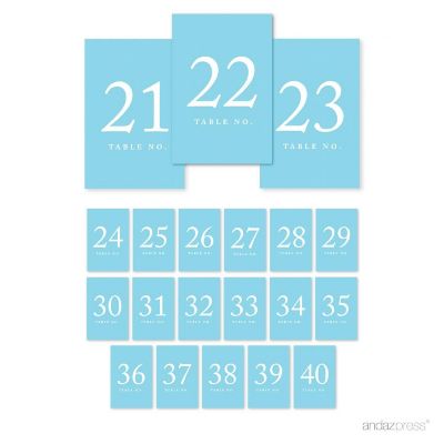 Baby Blue Table Numbers 21 40 Image 1