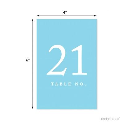 Baby Blue Table Numbers 21 40 Image 1