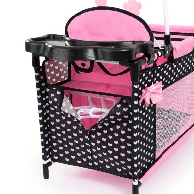 Baby Dolls Multi Bed, Black, Pink, Hearts Image 2