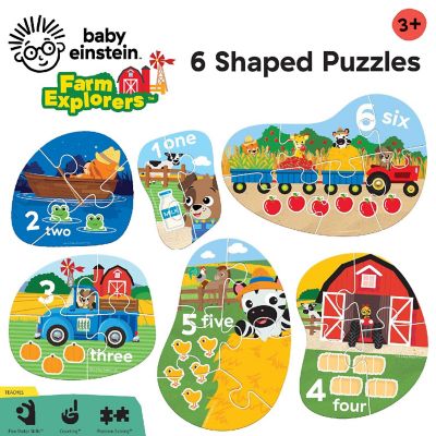 Baby Einstein - Farm Explorers 6-Pack Mini Shaped Jigsaw Puzzles Image 1