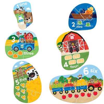 Baby Einstein - Farm Explorers 6-Pack Mini Shaped Jigsaw Puzzles Image 2