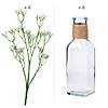 Baby&#8217;s Breath & Rustic Glass Bud Vases Decorating Kit for 6 Tables Image 1