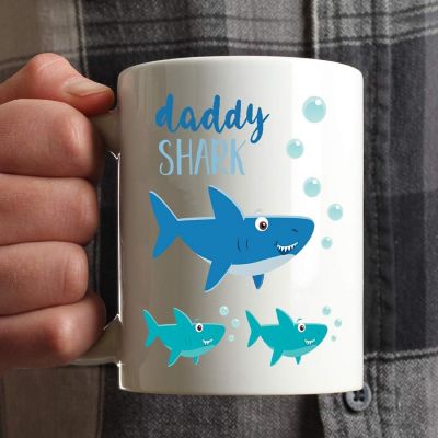 Baby Shark Coffee Mug Daddy Shark 2 Boy Image 1