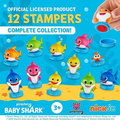 Baby Shark Family Stampers 12pk Daddy Mommy William Cake Toppers Set PMI International Image 2