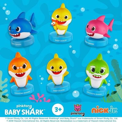 Baby Shark Game Board Set Tic-Tac-Toe Chutes & Ladders Stampers Figures Kids Playset PMI Image 2