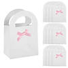 Baby Shower Paper Treat Bags with Pink Bow - 12 Pc. Image 1