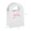 Baby Shower Paper Treat Bags with Pink Bow - 12 Pc. Image 1
