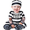 Baby Time Out Prison Stripes Costume - Small Image 1