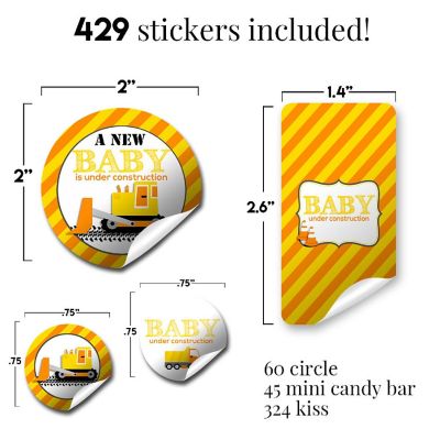 Baby Under Construction Sticker Bundle 429pc. by AmandaCreation Image 1
