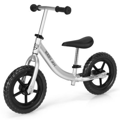 Babyjoy Aluminum Balance Bike for Kids Adjustable No Pedal Training Bicycle Black Image 1