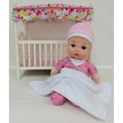 Baby'S First Canopy Crib With Toy Doll - All Ages Image 1