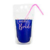 Bachelorette Party Collapsible Plastic Drink Pouches with Straws - 25 Pc. Image 2
