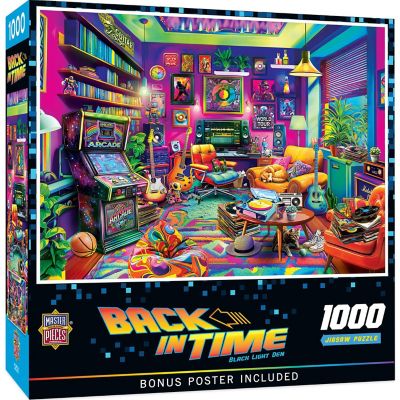 Back in Time - Black Light Den 1000 Piece Jigsaw Puzzle Image 1