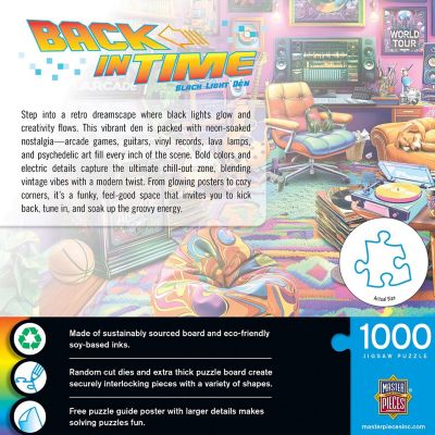 Back in Time - Black Light Den 1000 Piece Jigsaw Puzzle Image 3