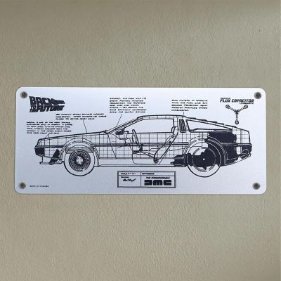 Back to the Future DeLorean Schematic Fan-Plate Image 3