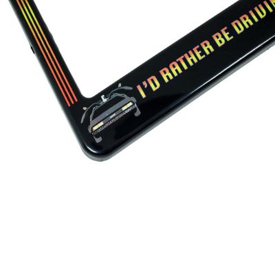 Back To The Future "I'd Rather Be Driving 88mph" Plastic License Plate Frame Image 1