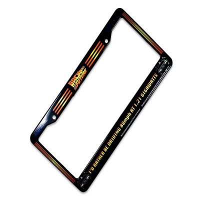 Back To The Future "I'd Rather Be Driving 88mph" Plastic License Plate Frame Image 3
