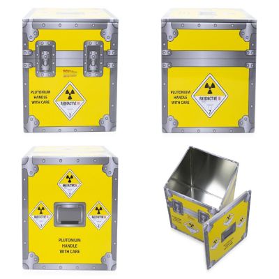 Back to the Future Plutonium Crate Tin Storage Box Cube Organizer  4 Inches Image 1