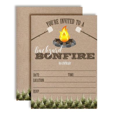Backyard Bonfire Invitations 40pc. by AmandaCreation Image 1