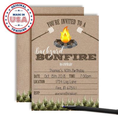 Backyard Bonfire Invitations 40pc. by AmandaCreation Image 2