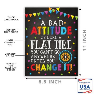 Bad Attitude Flat Tire 8.5x11in 1-Pack Image 1