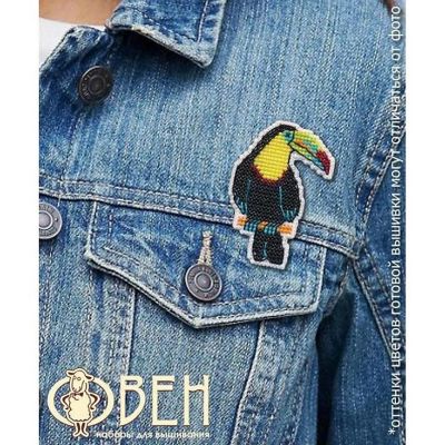 Badge - toucan 1318 Plastic Canvas Oven Counted Cross Stitch Kit Image 2
