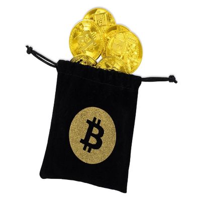 Bag of Bitcoins Cryptocurrency Souvenir Novelty Item  Includes 20 Tokens Image 1
