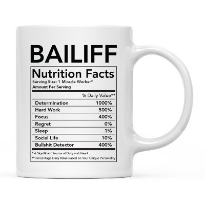 Bailiff Nutritional Facts Coffee Mug Image 2