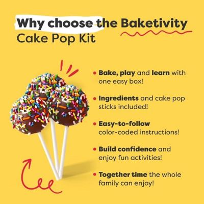 Baketivity Kids Cake Pop Baking Kit Pre-Measured Ingredients Image 1